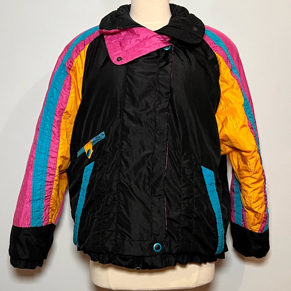 Sold 10/9 Roffe ‘Lotus’ Vintage Colorful Ski Jacket, Size 8